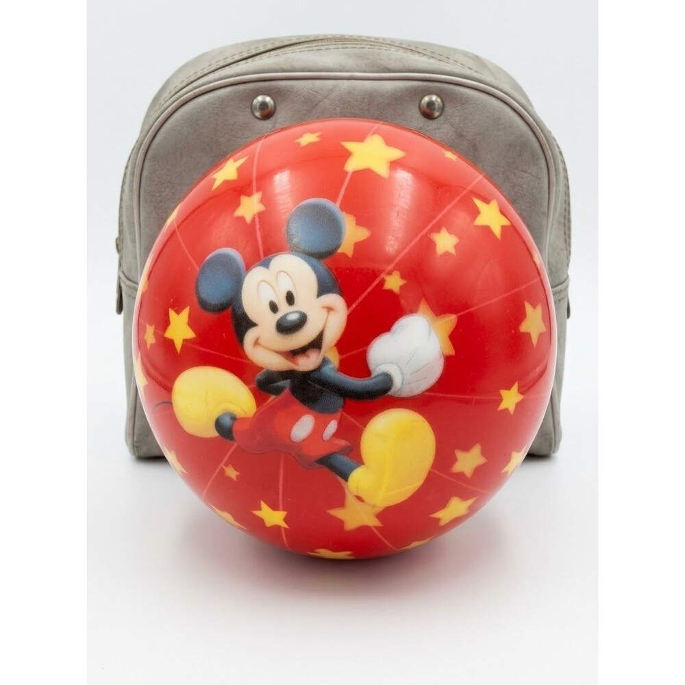 Vintage Disney Mickey Mouse Brunswick Viz-A-Ball Bowling Ball & Bag
